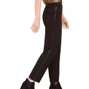 Bar III Tuxedo Satin-Stripe Straight-Leg Women’s Pants
